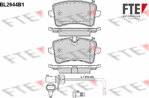 FTE 9010887 - Тормозные колодки, дисковые, комплект abcparts.ee