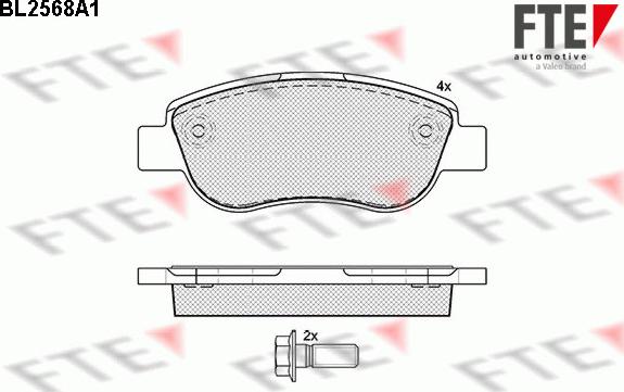 FTE 9010820 - Тормозные колодки, дисковые, комплект abcparts.ee