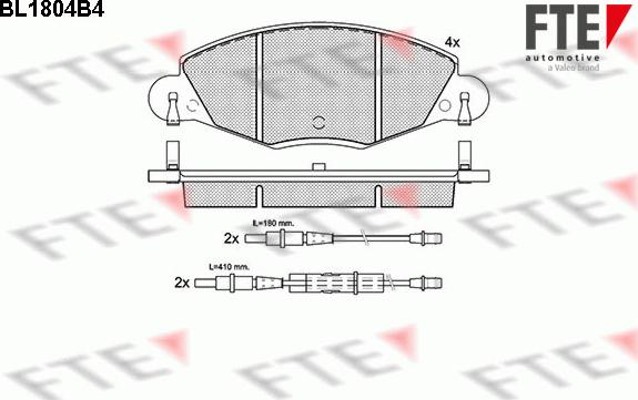 FTE 9010380 - Тормозные колодки, дисковые, комплект abcparts.ee