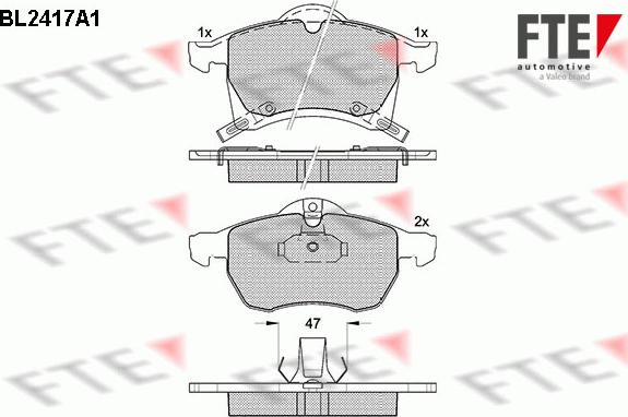 FTE 9010724 - Тормозные колодки, дисковые, комплект abcparts.ee
