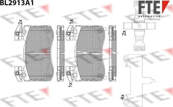 FTE 9011155 - Тормозные колодки, дисковые, комплект abcparts.ee