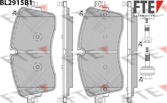 FTE 9011158 - Тормозные колодки, дисковые, комплект abcparts.ee