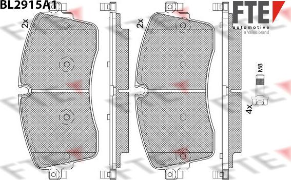 FTE 9011157 - Тормозные колодки, дисковые, комплект abcparts.ee