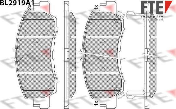 FTE BL2919A1 - Тормозные колодки, дисковые, комплект abcparts.ee