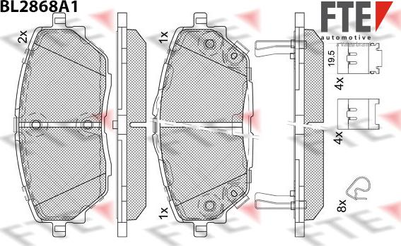 FTE 9011108 - Тормозные колодки, дисковые, комплект abcparts.ee