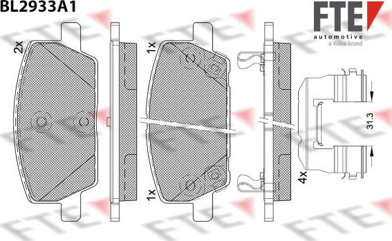 FTE 9011177 - Тормозные колодки, дисковые, комплект abcparts.ee