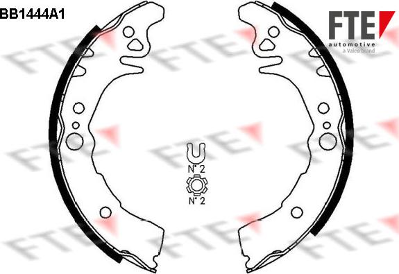 FTE 9100167 - Комплект тормозных колодок, барабанные abcparts.ee