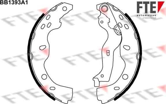 FTE BB1393A1 - Комплект тормозных колодок, барабанные abcparts.ee
