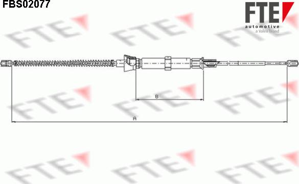 FTE 9250078 - Тросик, cтояночный тормоз abcparts.ee