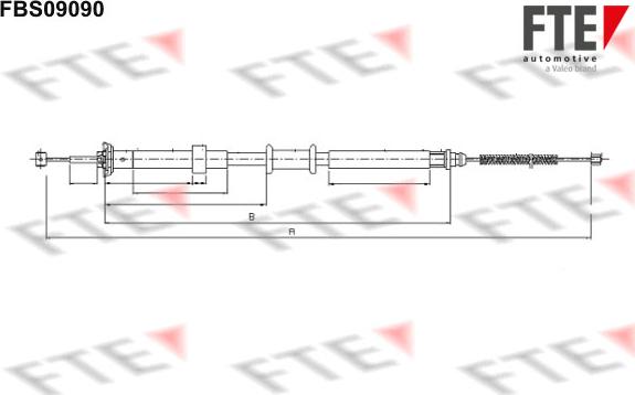 FTE 9250306 - Тросик, cтояночный тормоз abcparts.ee