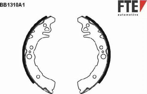 FTE BB1310A1 - Комплект тормозных колодок, барабанные abcparts.ee