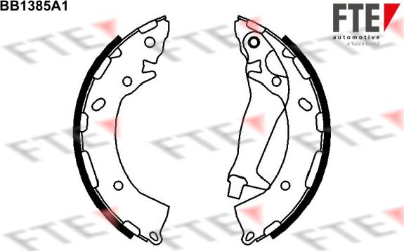 FTE BB1385A1 - Комплект тормозных колодок, барабанные abcparts.ee