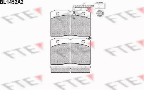 FTE BL1452A2 - Тормозные колодки, дисковые, комплект abcparts.ee