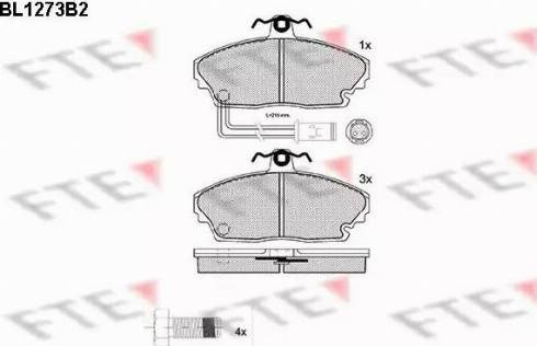 FTE BL1273B2 - Тормозные колодки, дисковые, комплект abcparts.ee