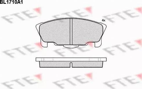 FTE BL1710A1 - Тормозные колодки, дисковые, комплект abcparts.ee