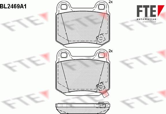 FTE BL2469A1 - Тормозные колодки, дисковые, комплект abcparts.ee