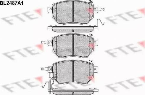 FTE BL2487A1 - Тормозные колодки, дисковые, комплект abcparts.ee