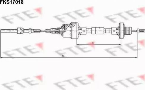 FTE FKS17018 - Трос, управление сцеплением abcparts.ee