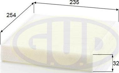 G.U.D. GCF26009 - Фильтр воздуха в салоне abcparts.ee