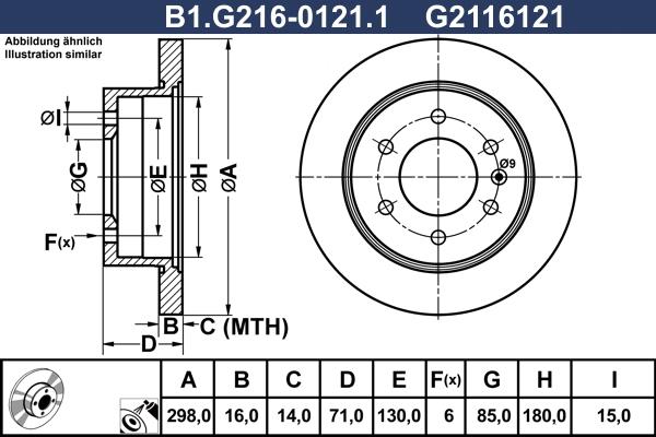 Galfer B1.G216-0121.1 - Тормозной диск abcparts.ee