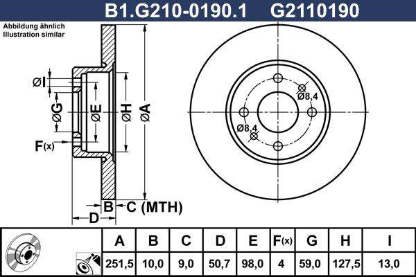 Galfer B1.G210-0190.1 - Тормозной диск abcparts.ee