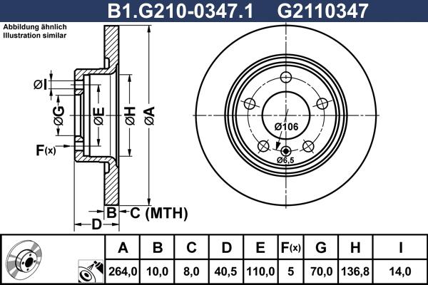 Galfer B1.G210-0347.1 - Тормозной диск abcparts.ee
