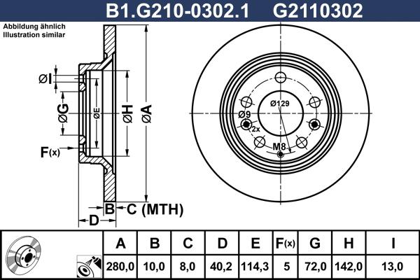 Galfer B1.G210-0302.1 - Тормозной диск abcparts.ee