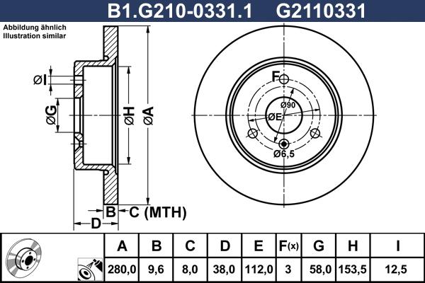Galfer B1.G210-0331.1 - Тормозной диск abcparts.ee