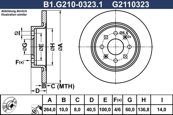 Galfer B1.G210-0323.1 - Тормозной диск abcparts.ee