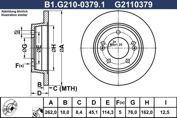 Galfer B1.G210-0379.1 - Тормозной диск abcparts.ee