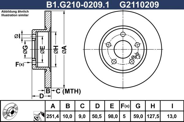 Galfer B1.G210-0209.1 - Тормозной диск abcparts.ee