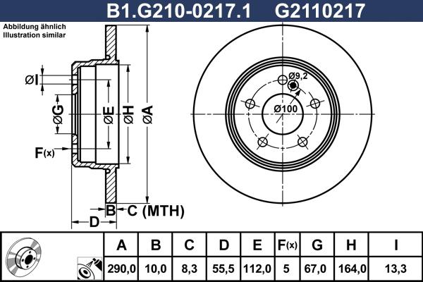Galfer B1.G210-0217.1 - Тормозной диск abcparts.ee
