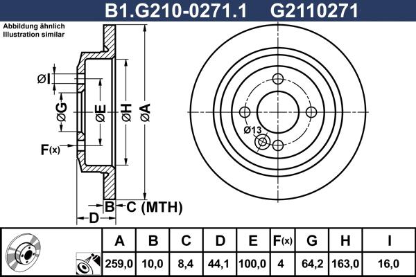 Galfer B1.G210-0271.1 - Тормозной диск abcparts.ee