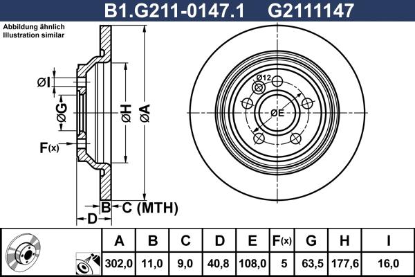 Galfer B1.G211-0147.1 - Тормозной диск abcparts.ee