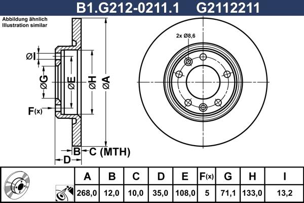 Galfer B1.G212-0211.1 - Тормозной диск abcparts.ee