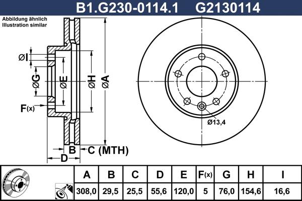 Galfer B1.G230-0114.1 - Тормозной диск abcparts.ee
