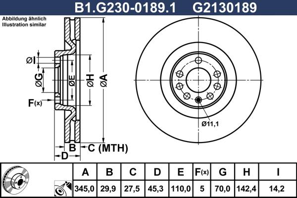 Galfer B1.G230-0189.1 - Тормозной диск abcparts.ee