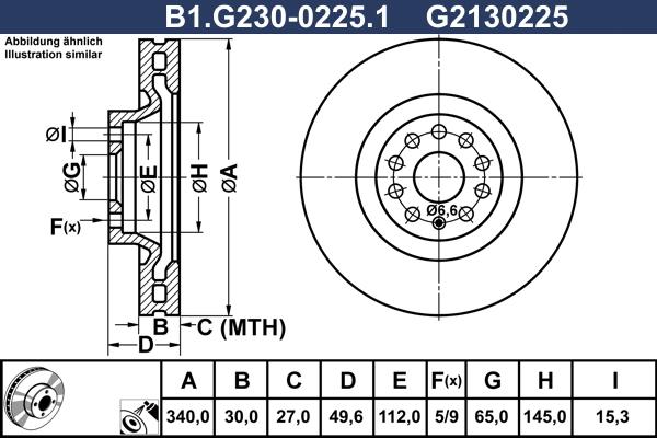 Galfer B1.G230-0225.1 - Тормозной диск abcparts.ee
