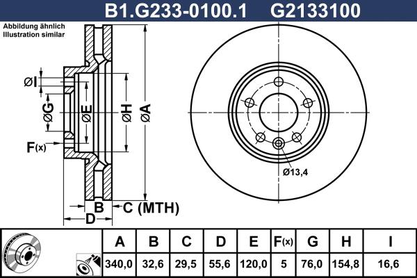 Galfer B1.G233-0100.1 - Тормозной диск abcparts.ee