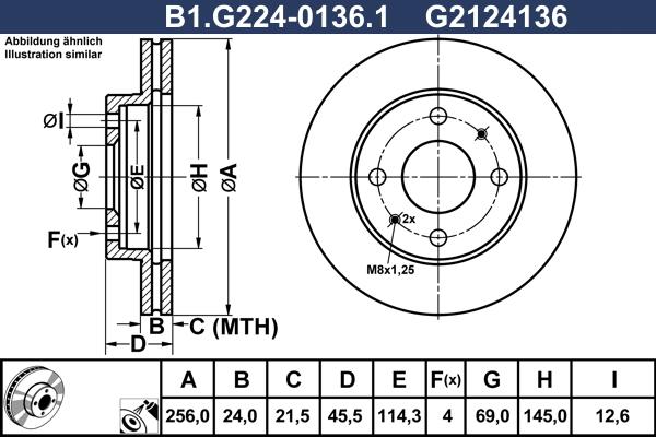 Galfer B1.G224-0136.1 - Тормозной диск abcparts.ee