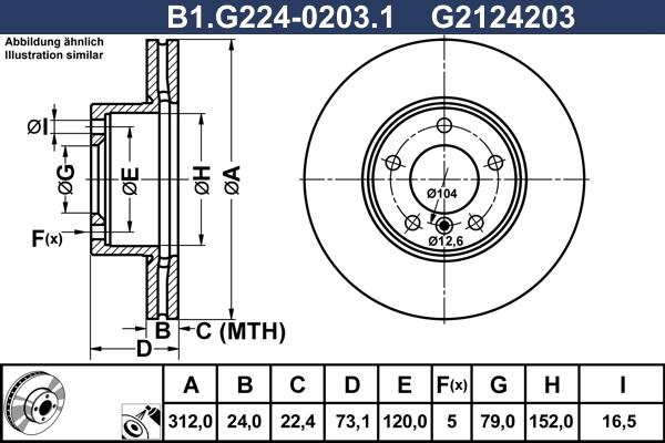 Galfer B1.G224-0203.1 - Тормозной диск abcparts.ee