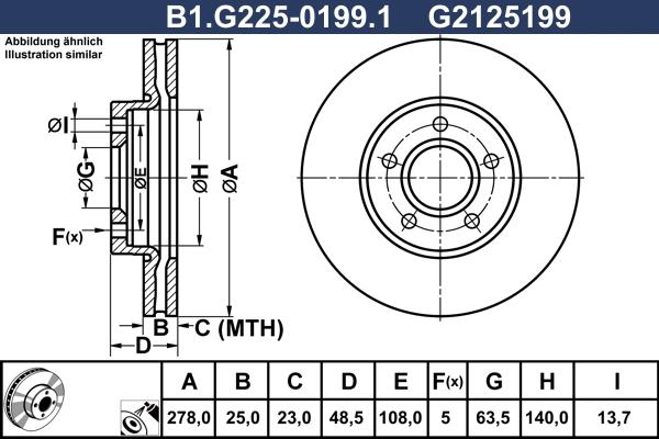 Galfer B1.G225-0199.1 - Тормозной диск abcparts.ee