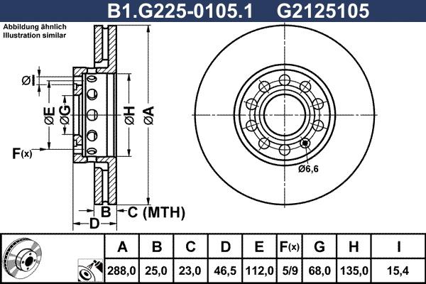 Galfer B1.G225-0105.1 - Тормозной диск abcparts.ee