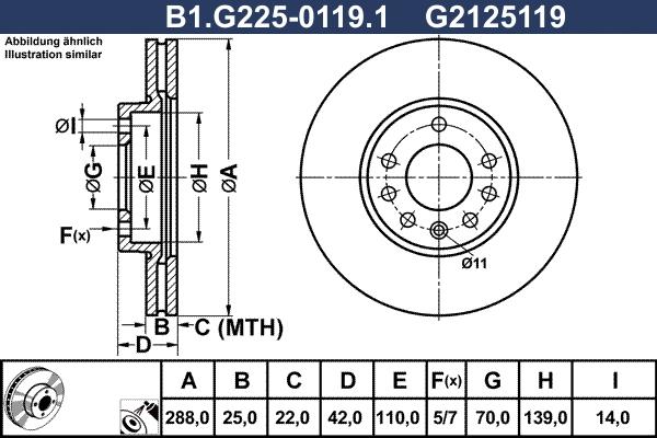 Galfer B1.G225-0119.1 - Тормозной диск abcparts.ee