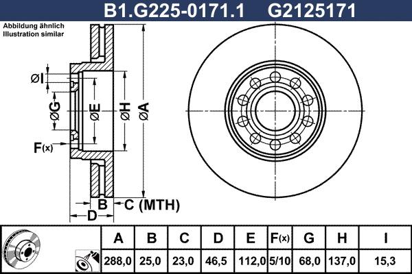 Galfer B1.G225-0171.1 - Тормозной диск abcparts.ee
