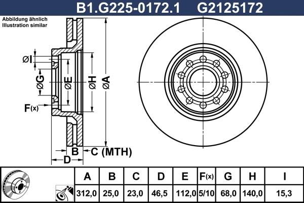 Galfer B1.G225-0172.1 - Тормозной диск abcparts.ee