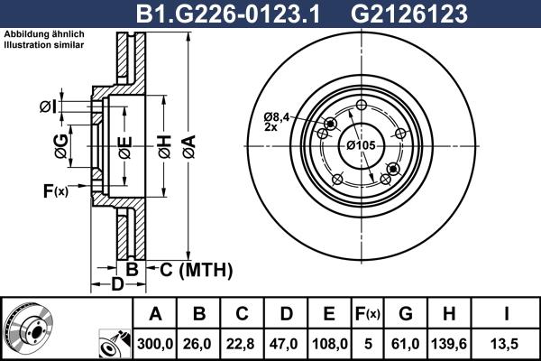 Galfer B1.G226-0123.1 - Тормозной диск abcparts.ee