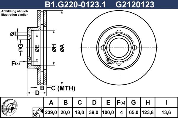 Galfer B1.G220-0123.1 - Тормозной диск abcparts.ee