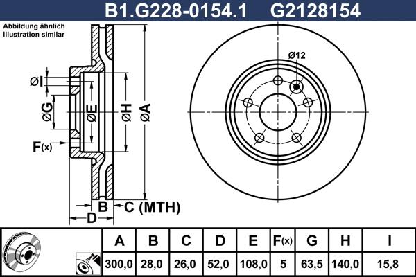 Galfer B1.G228-0154.1 - Тормозной диск abcparts.ee