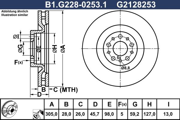 Galfer B1.G228-0253.1 - Тормозной диск abcparts.ee